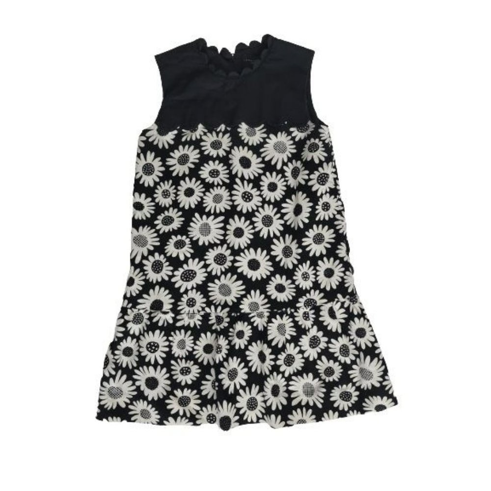 Victoria Beckham Target Kids Girls Daisy Floral Mini Dress Black/White Sz Medium - Picture 4 of 13